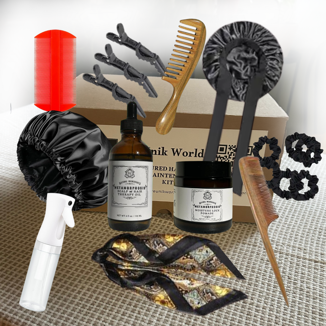Kit d'entretien pour cheveux texturés