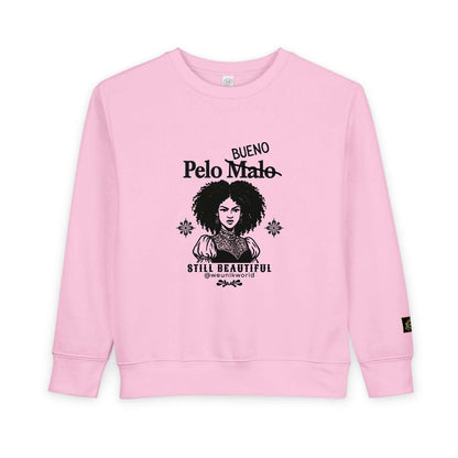 Toddler Sweatshirt -"Pelo Bueno, Pelo Malo" Vintage Afro Girl Graphic