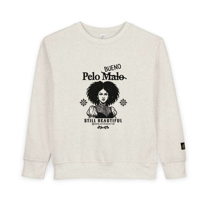 Toddler Sweatshirt -"Pelo Bueno, Pelo Malo" Vintage Afro Girl Graphic