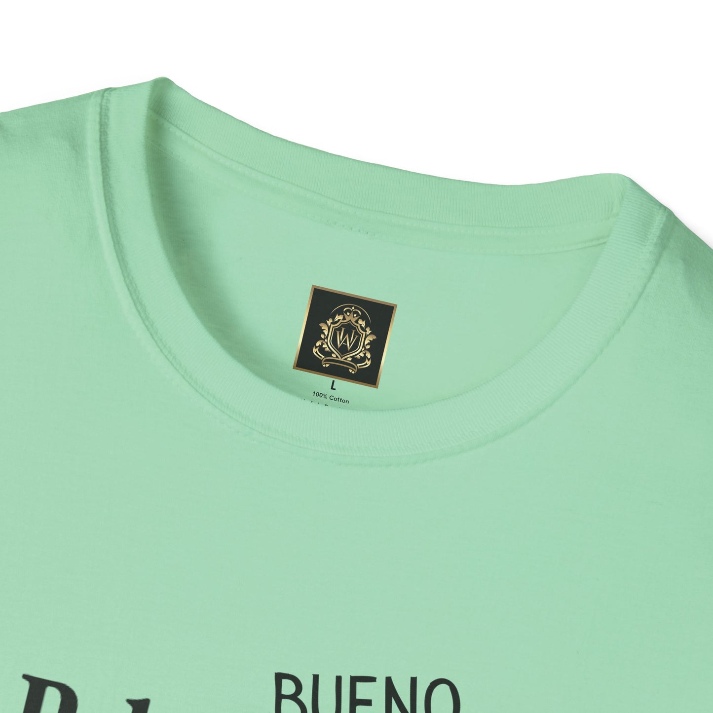 Still Beautiful Unisex Tee — "Pelo malo, bue malo" Crossed Out, Bueno (Curly Hair Celebration)